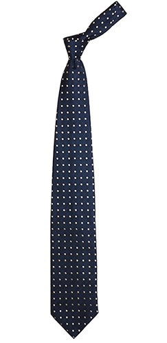 Navy polka dot necktie by Ermenegildo Zegna