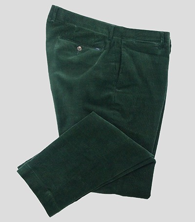 Green corduroy trousers by Ralph Lauren