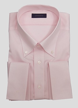 「ディファレンス」のピンクのボタン・ダウン・シャツ