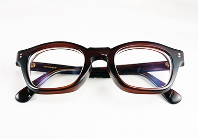 Brown glasses by Hakusan Megane