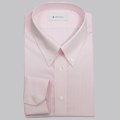 Pink button-down shirt by Fabric Tokyo