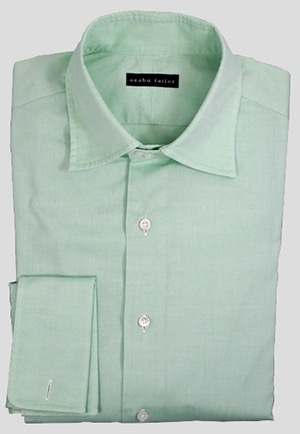 Green shirt by Azabu Tailor