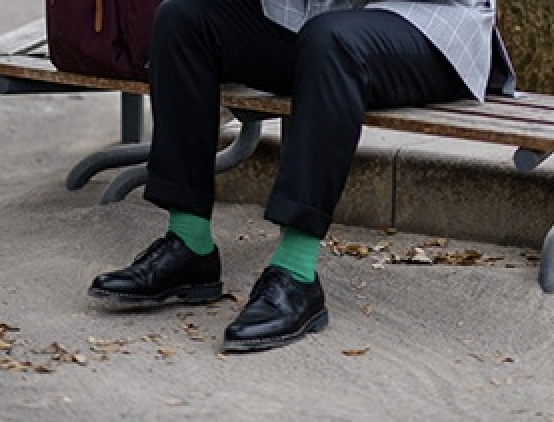 Green socks by Tabio