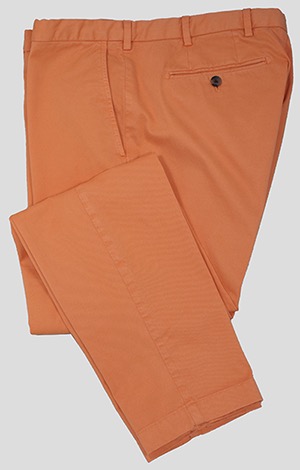 Orange chinos by Brooks Brothers