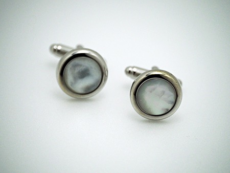 White cufflinks