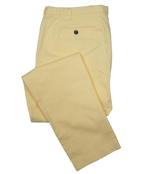 Yellow chinos by Brooks Brothers